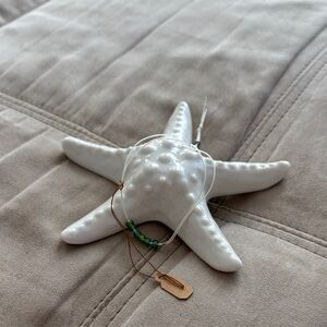 Handmade Beaded Bracelet with Green Accents